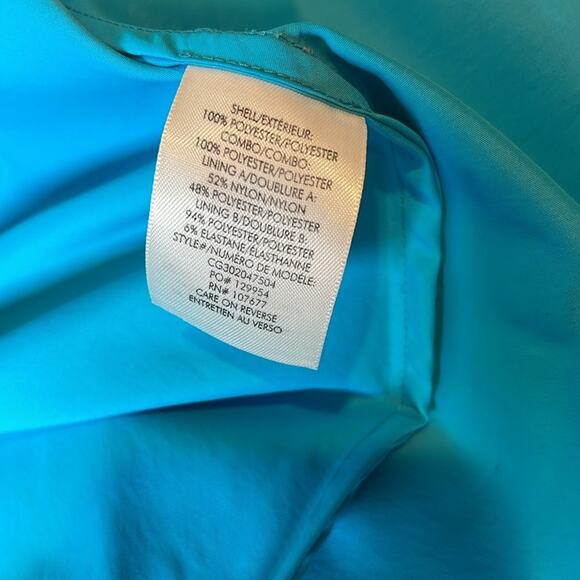 Alice + Olivia Doja V Neck Tulle High Low Tiered Blue Maxi Gown Size 8 - Picture 16 of 16